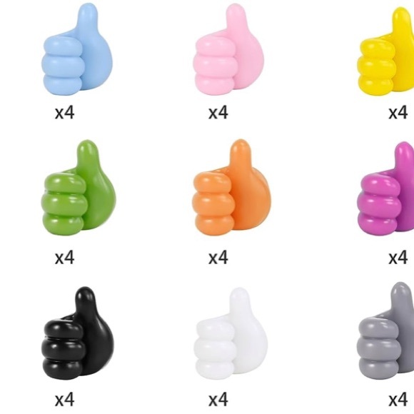 5-Self Adhesive Silicone Thumb Hooks, Multifunction Thumb up various colors - Picture 4 of 12